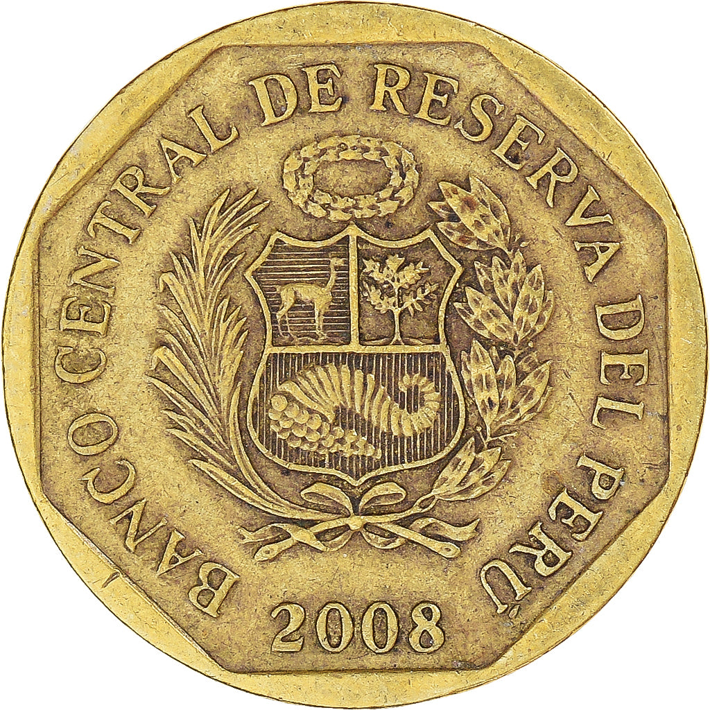 Munten, Peru, 10 Centimos, 2008
