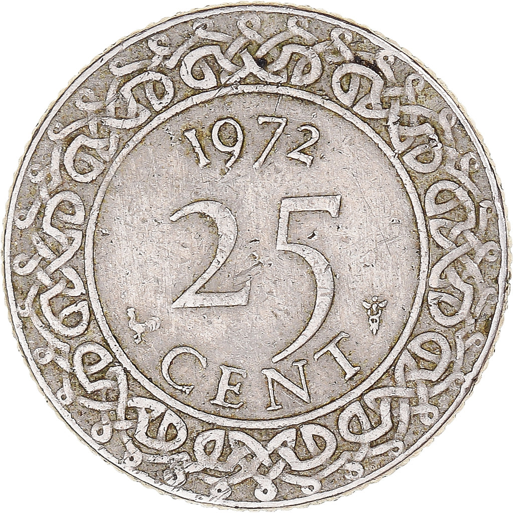 Coin, Surinam, 25 Cents, 1972