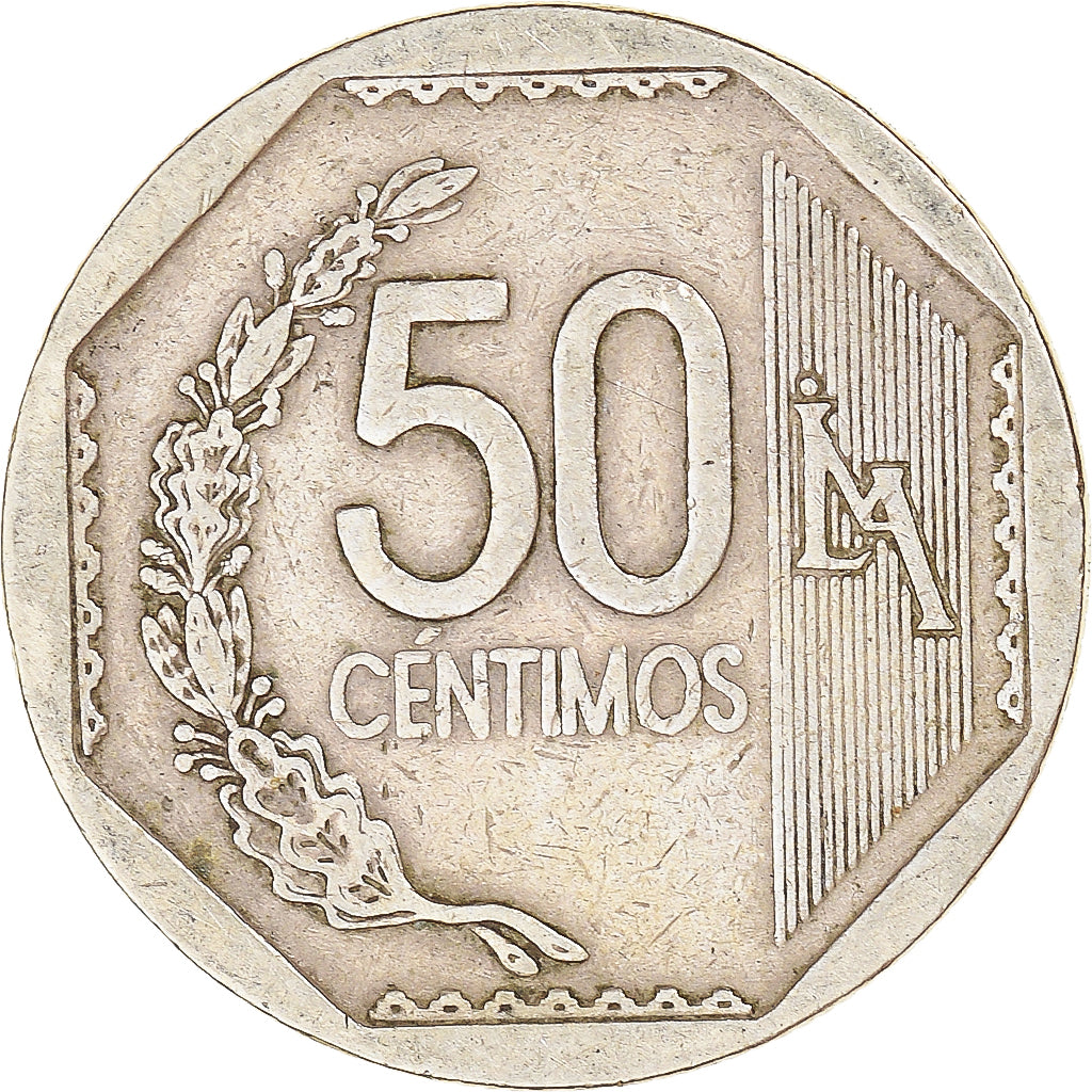 Münze, Peru, 50 Centimos, 2006