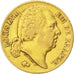 FRANCE, Louis XVIII, 20 Francs, 1824, Paris, KM #712.1, EF(40-45), Gold,...