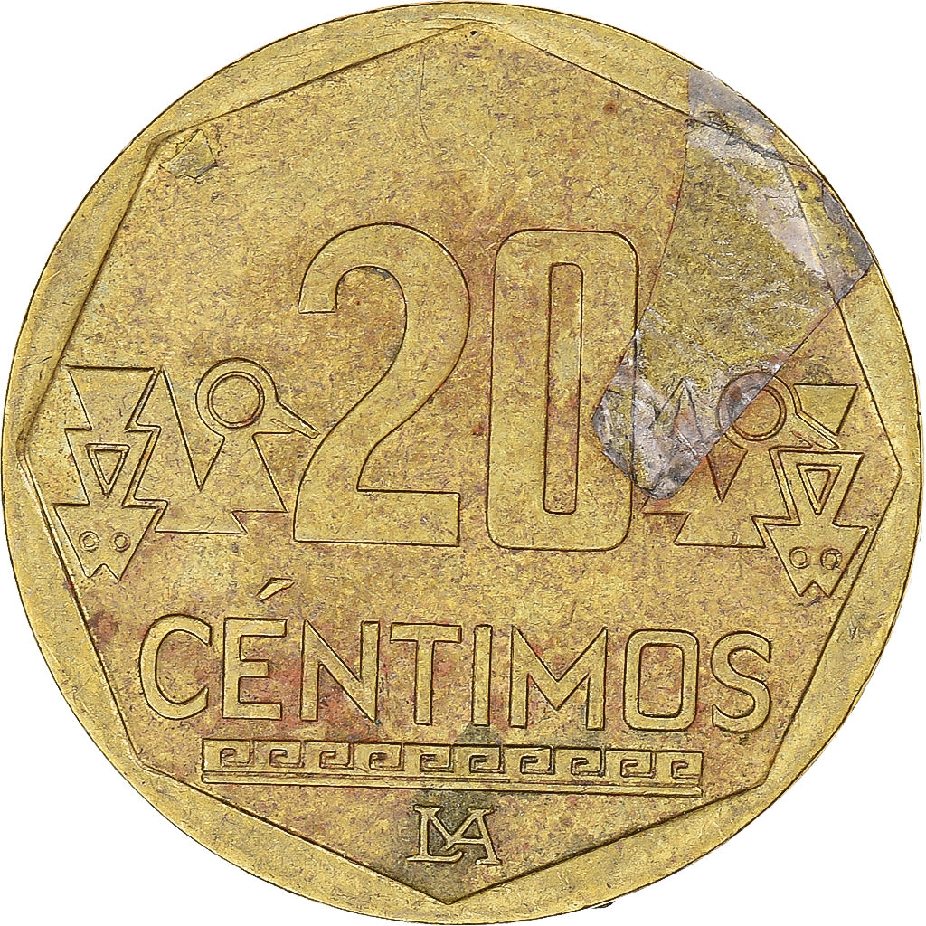 Munten, Peru, 20 Centimos, 2014