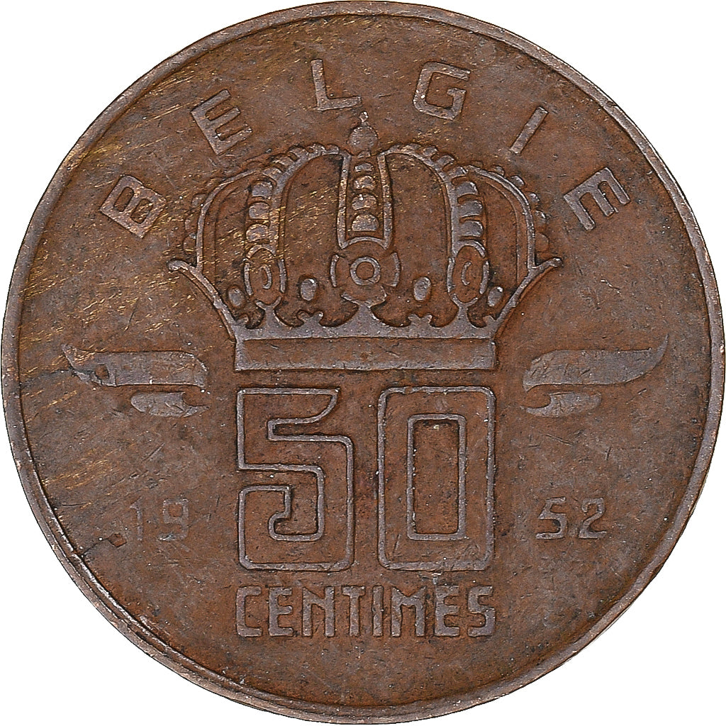 Moneta, Belgio, 50 Centimes, 1952