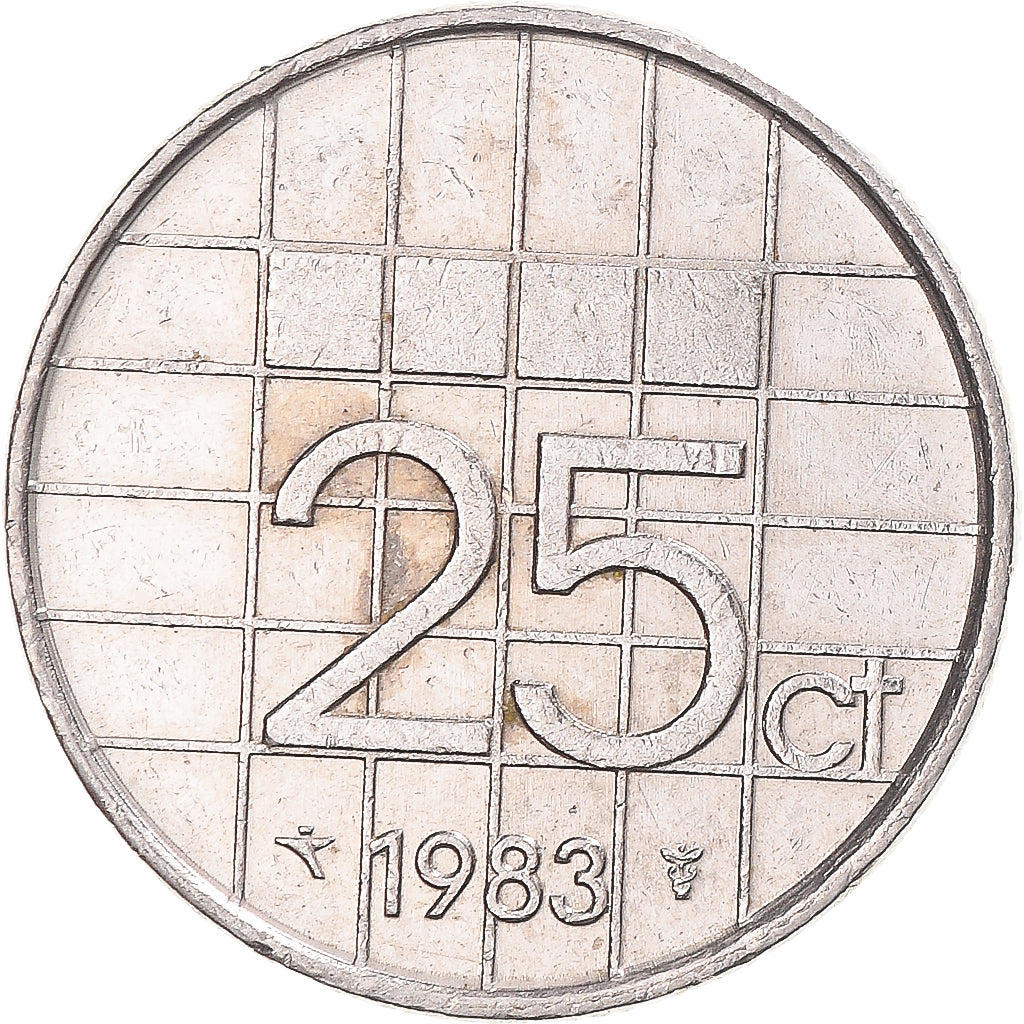 Moneda, Países Bajos, 25 Cents, 1983