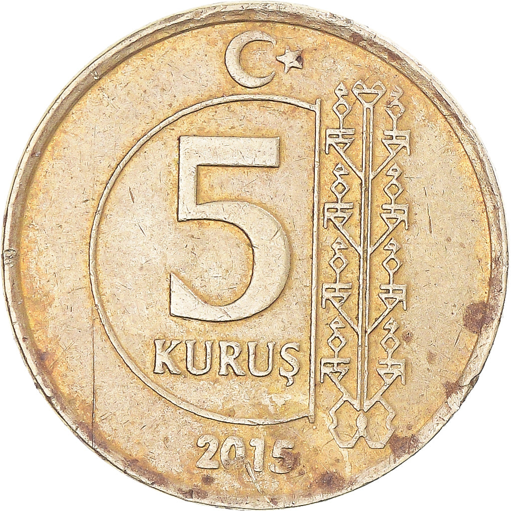 Moeda, Turquia, 5 Kurus, 2015