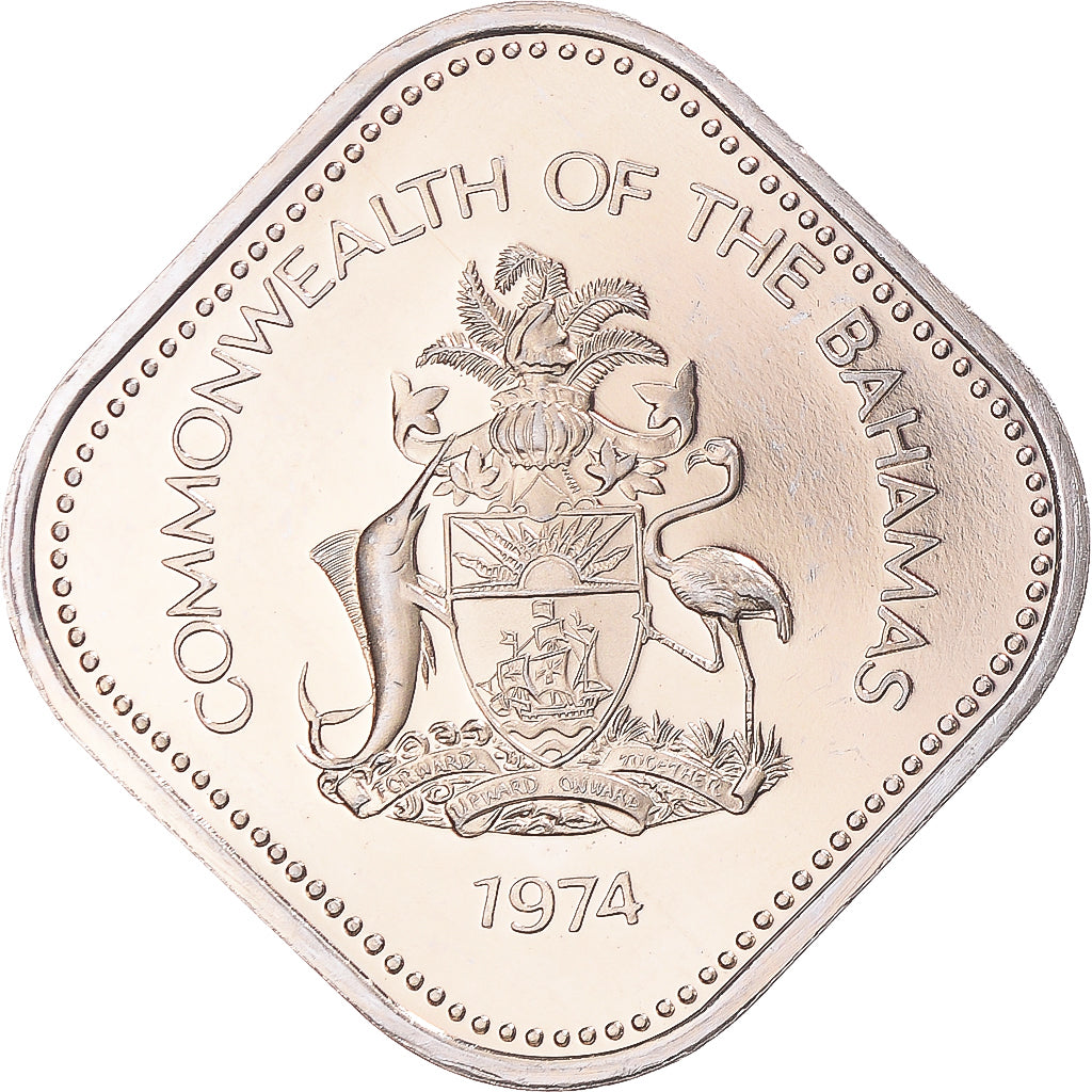 Moneta, Bahamas, 50 Cents, 1974