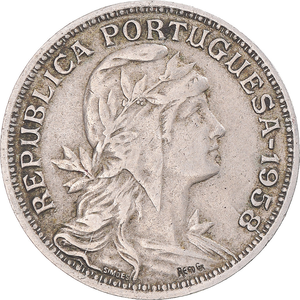 Münze, Portugal, 50 Centavos, 1958