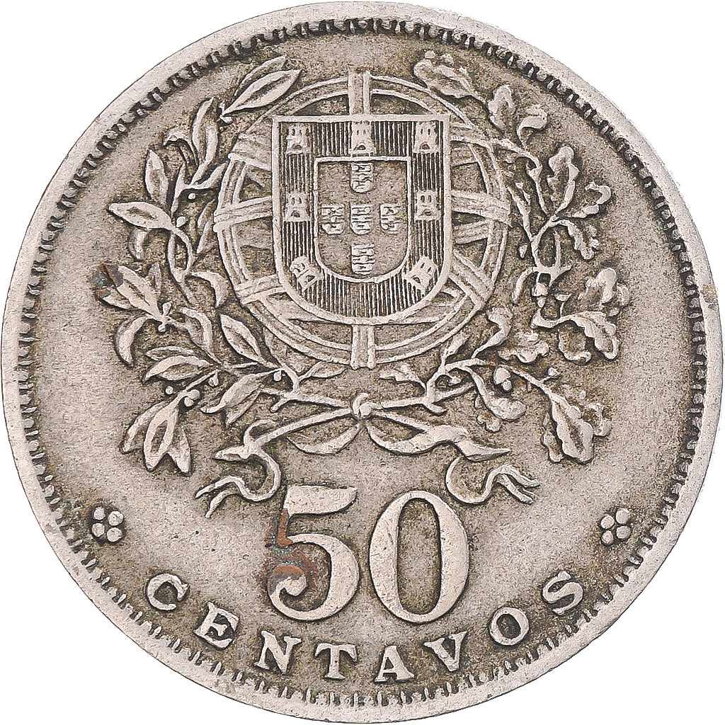 Münze, Portugal, 50 Centavos, 1958