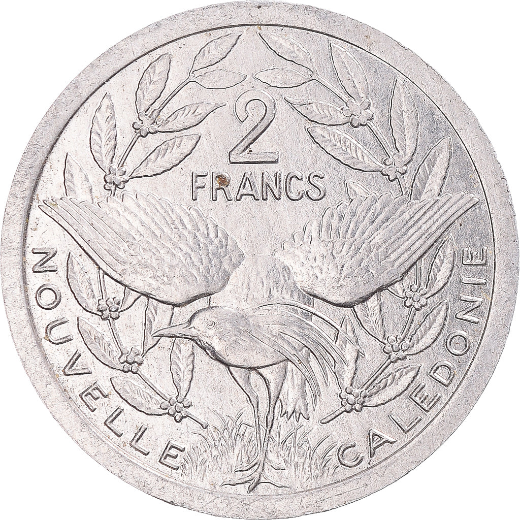 Munten, Nieuw -Caledonië, 2 Francs, 1989