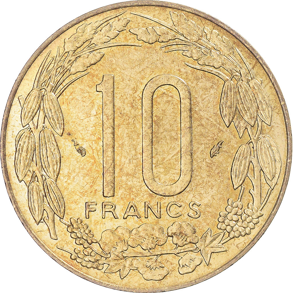 Moeda, Estados da África Central, 10 Francs, 1985