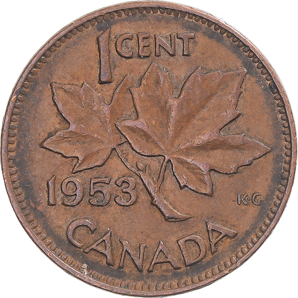 Coin, Canada, Cent, 1953