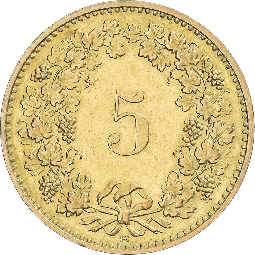 Munten, Zwitserland, 5 Rappen, 1986