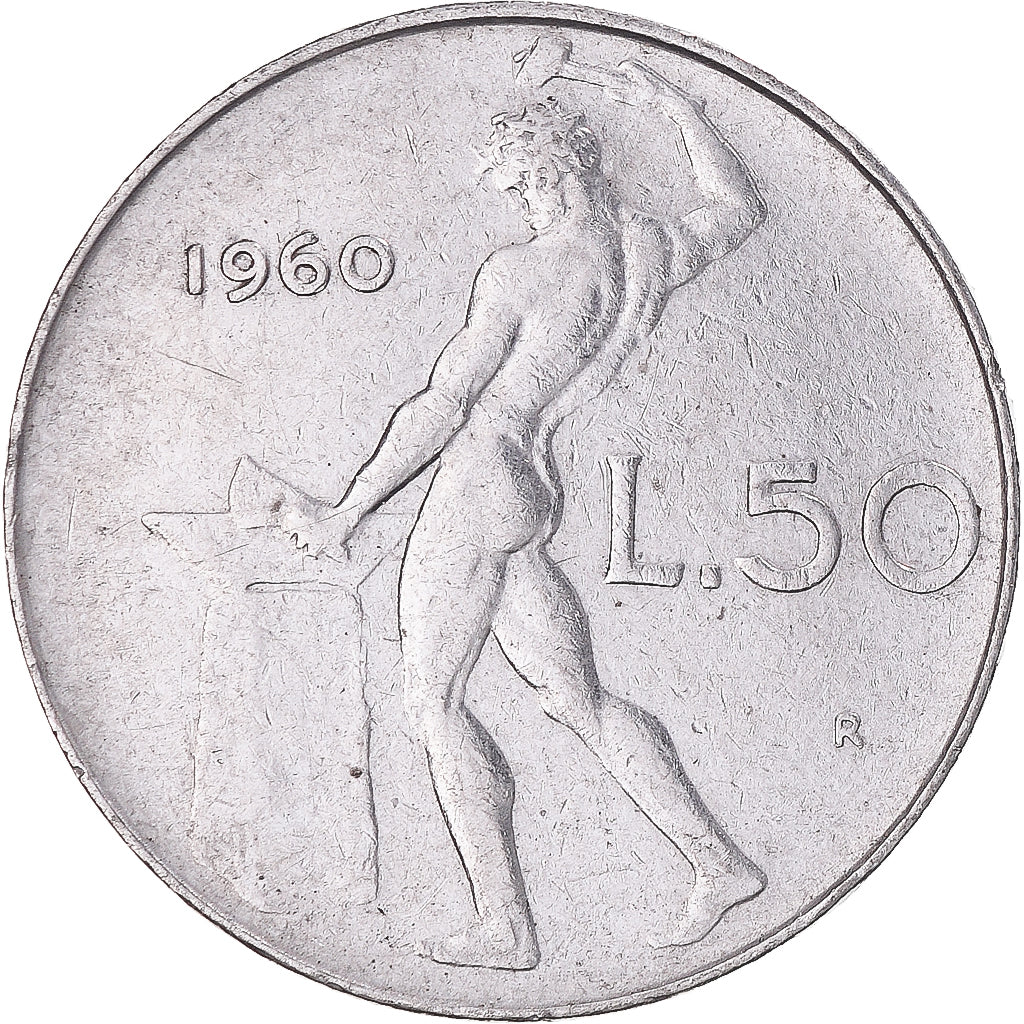 Moneda, Italia, 50 Lire, 1960