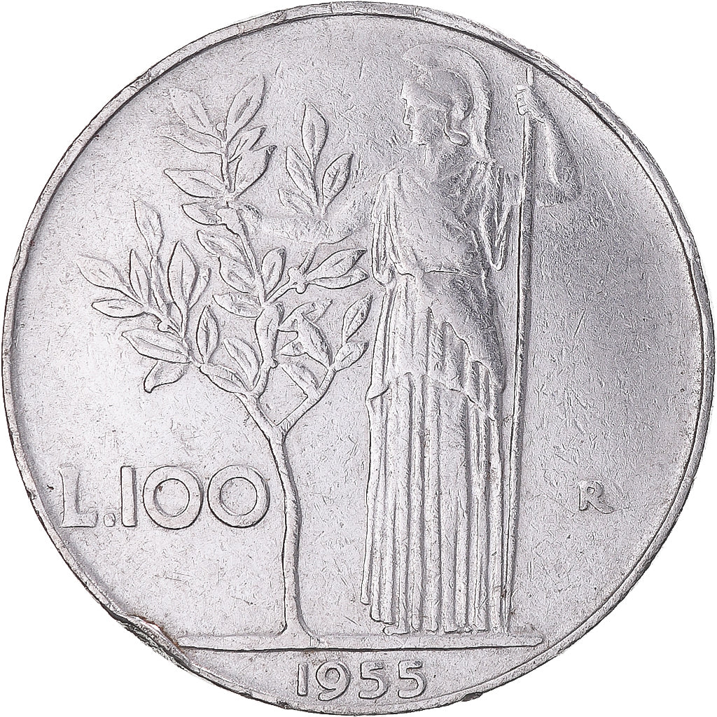 Moneta, Italia, 100 Lire, 1955