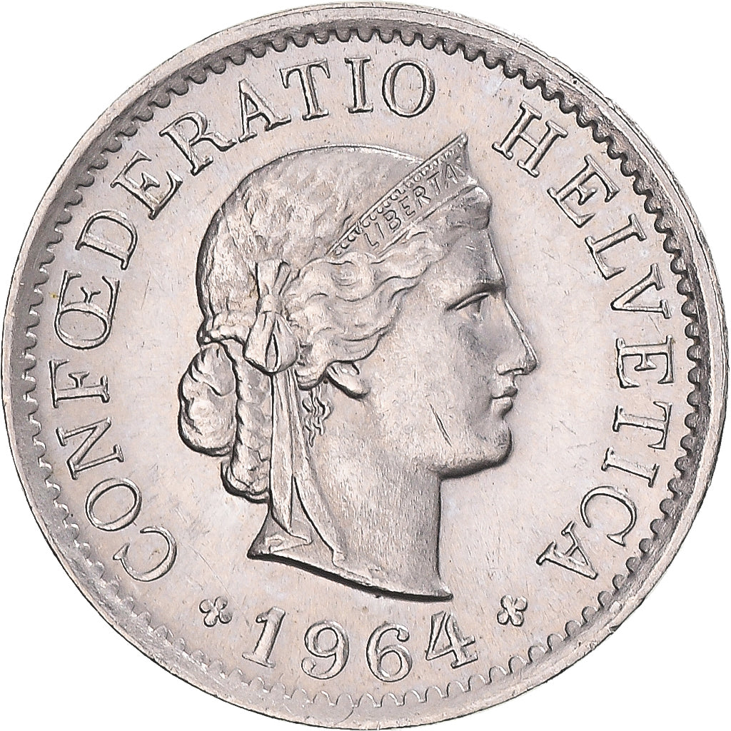 Moneda, Suiza, 5 Rappen, 1964