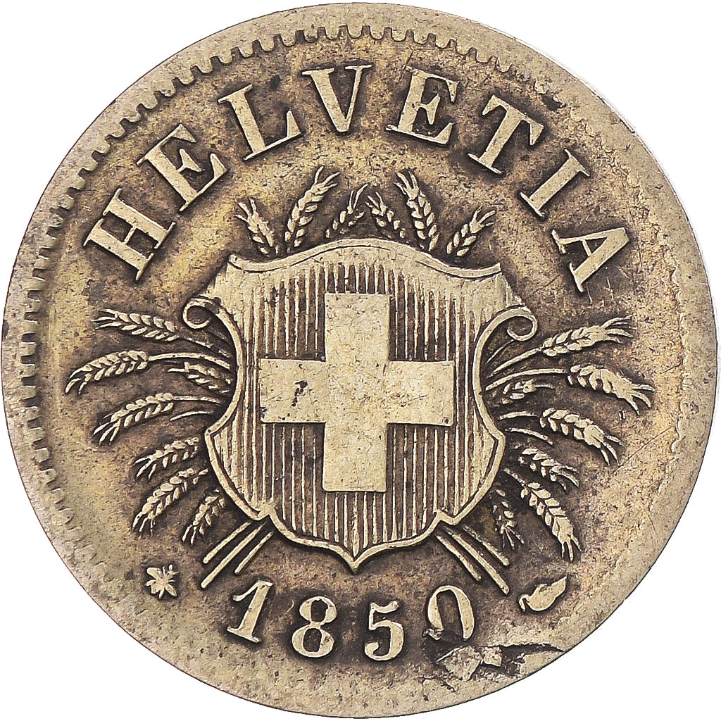 Coin, Switzerland, 5 Rappen, 1850