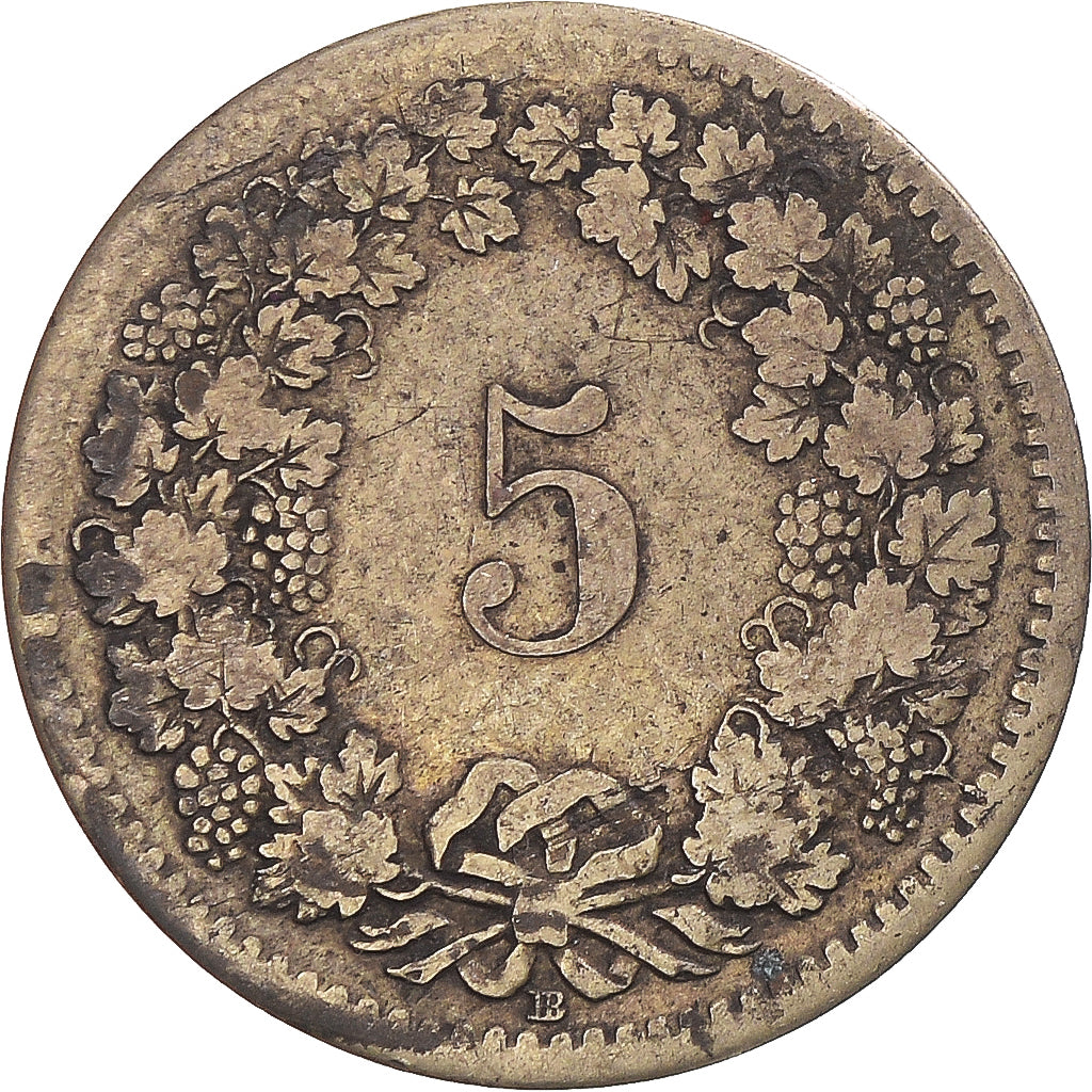 Coin, Switzerland, 5 Rappen, 1850