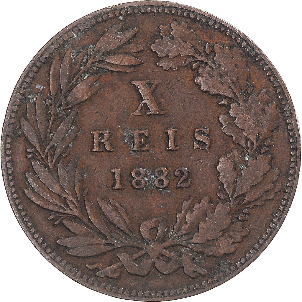 Münze, Portugal, 10 Reis, 1882