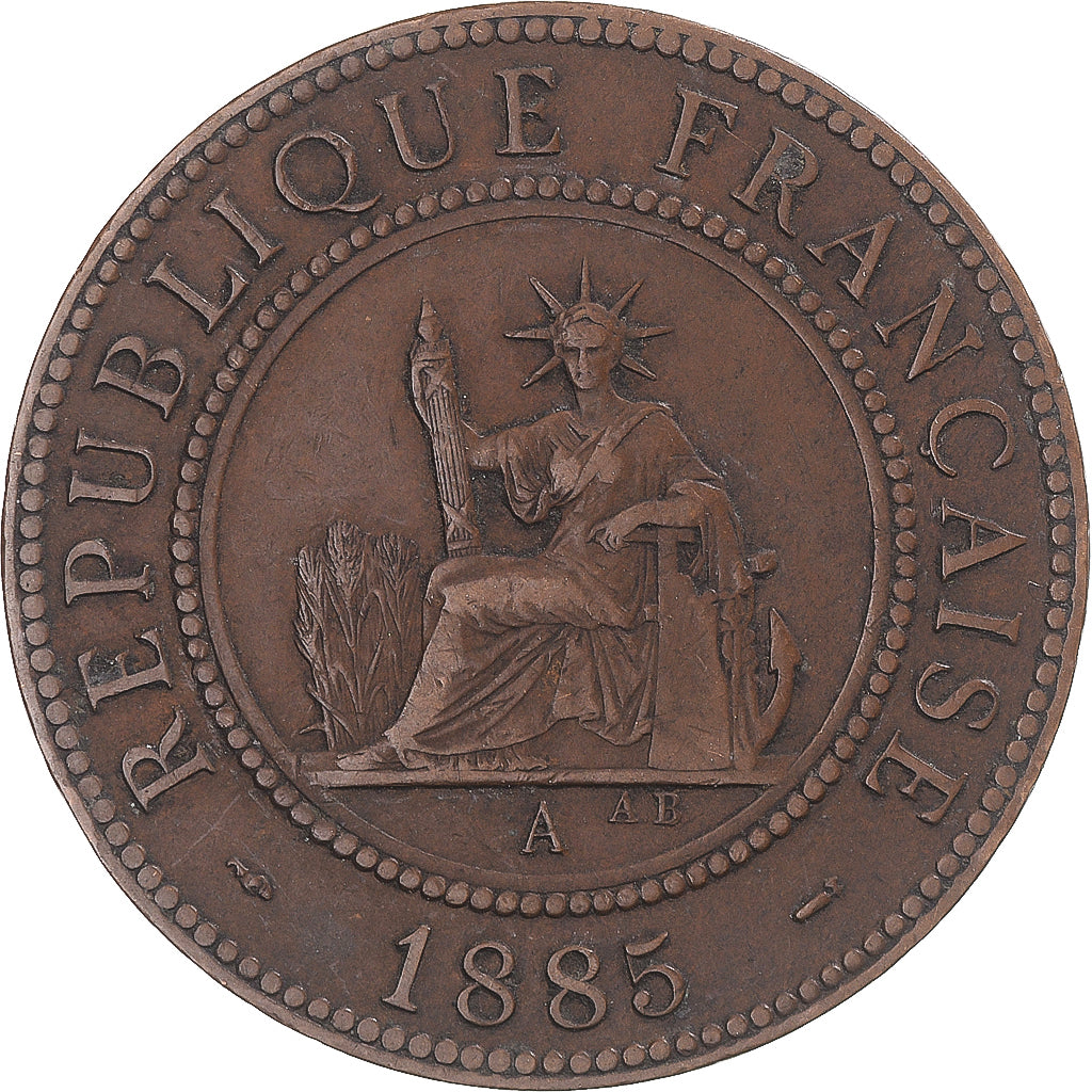 Moneda, INDOCHINA FRANCESA, Cent, 1885