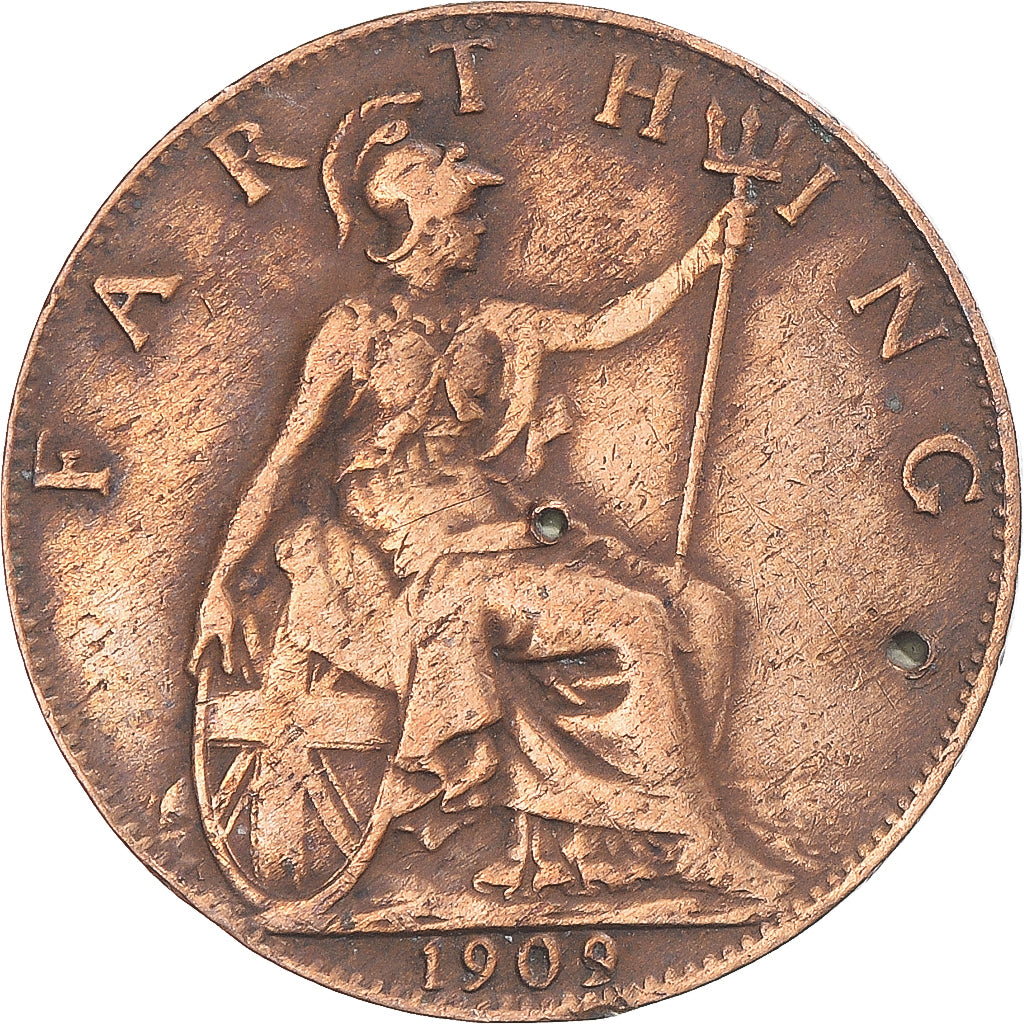 Moneta, Wielka Brytania, Farthing, 1909