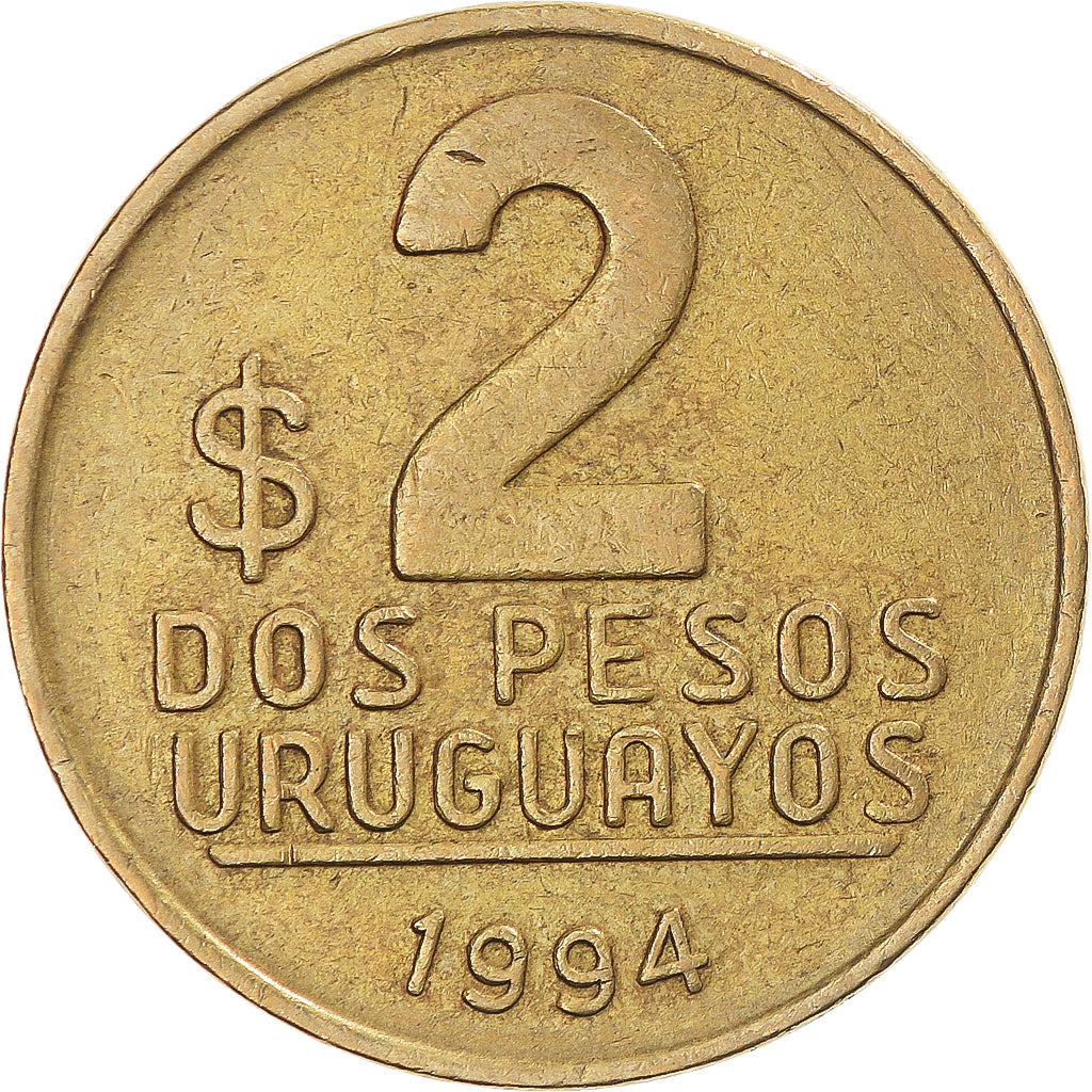 Monnaie, Uruguay, 2 Pesos Uruguayos, 1994