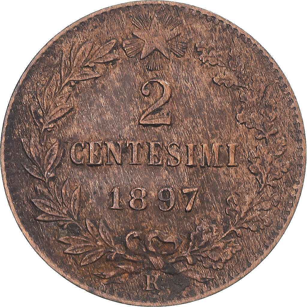 Monnaie, Italie, 2 Centesimi, 1897