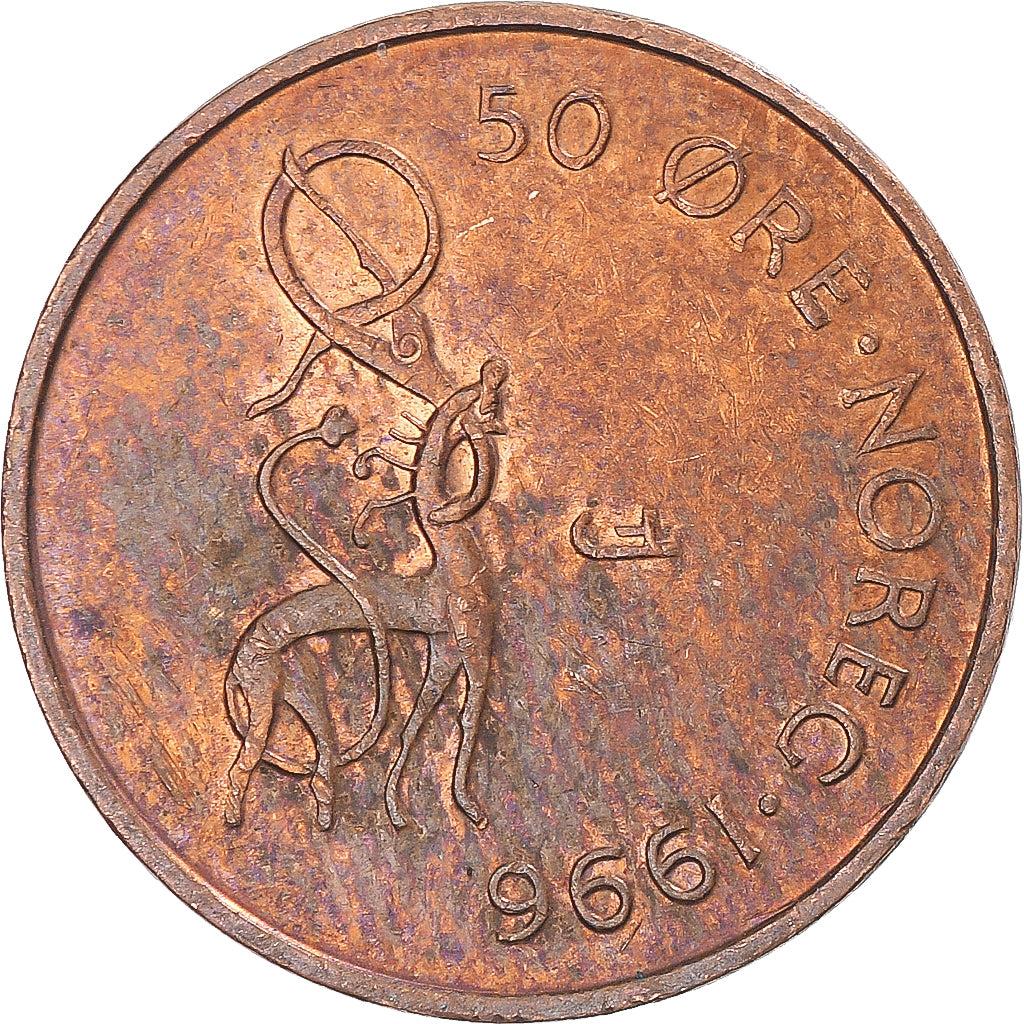 Munten, Noorwegen, 50 Öre, 1996