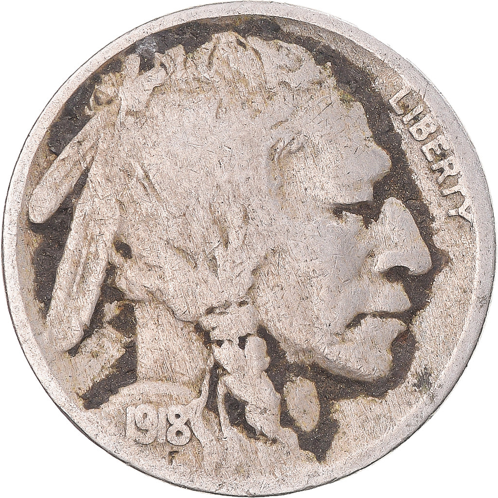 Coin, United States, 5 Cents, 1918