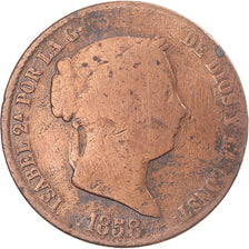Moeda, Espanha, 25 Centimos, 1858
