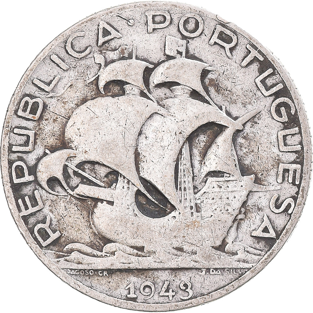 Münze, Portugal, 2-1/2 Escudos, 1943