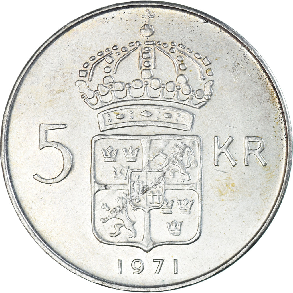 Münze, Schweden, 5 Kronor, 1971