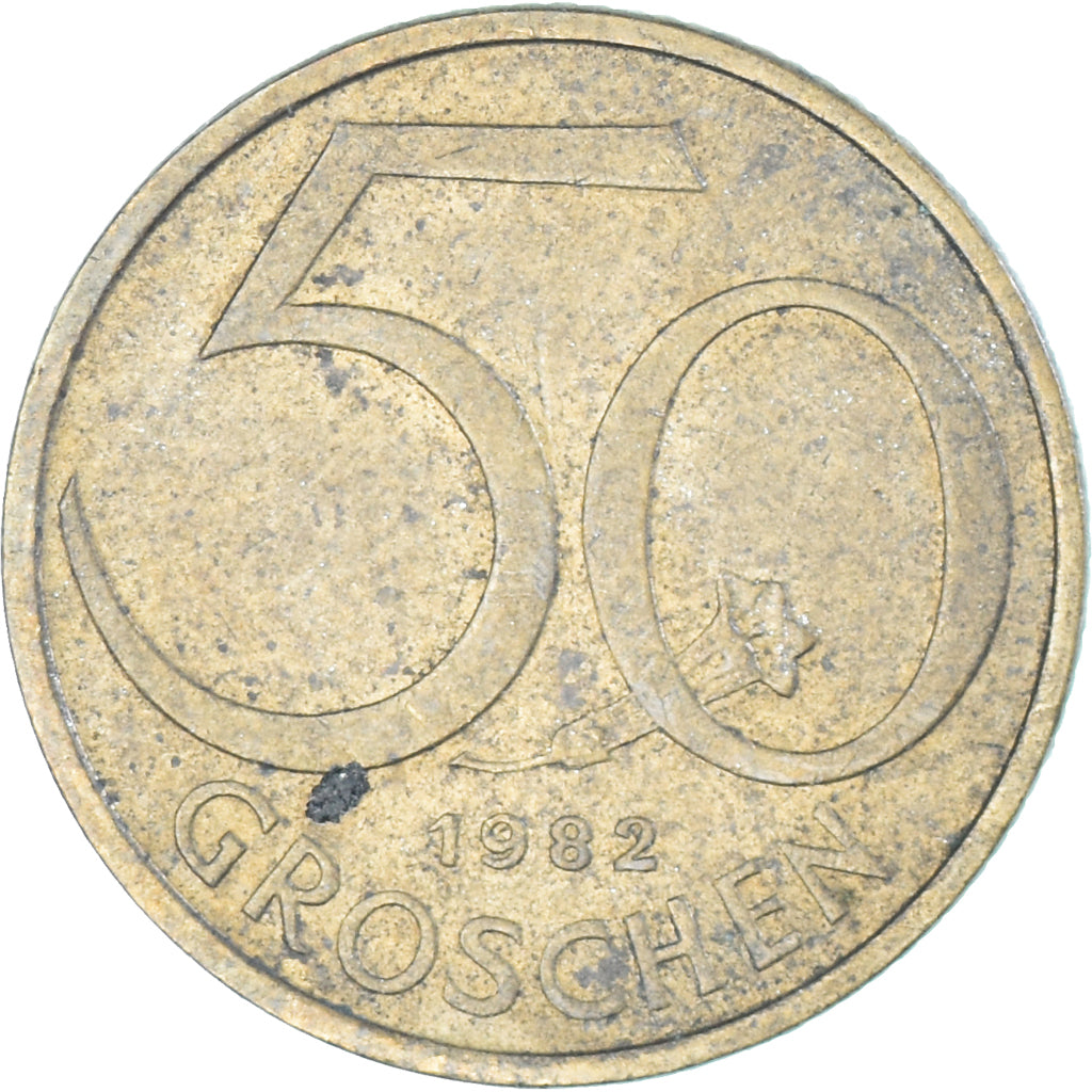 Moeda, Áustria, 50 Groschen, 1982
