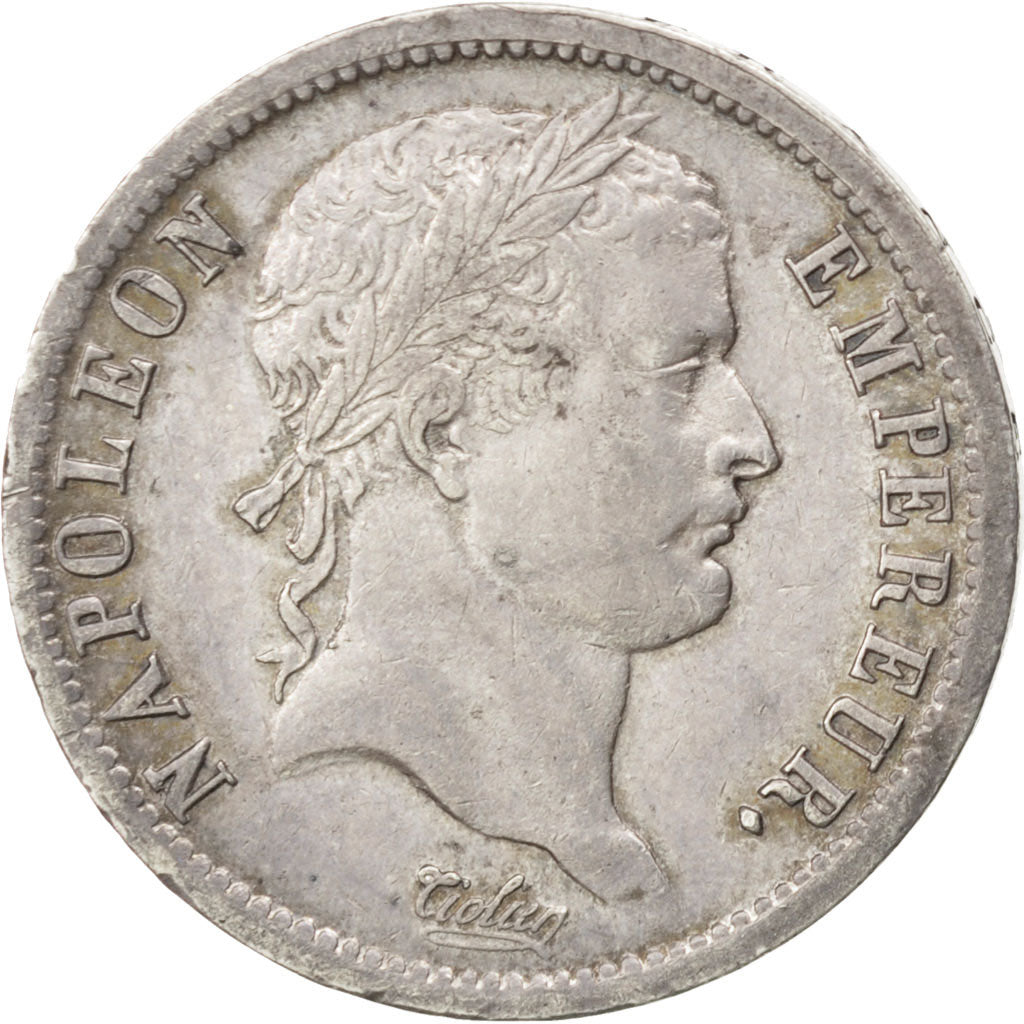 FRANCE, Napoléon I, 2 Francs, 1814, Paris, KM #693.1, MS(60-62), Silver, Gadoury