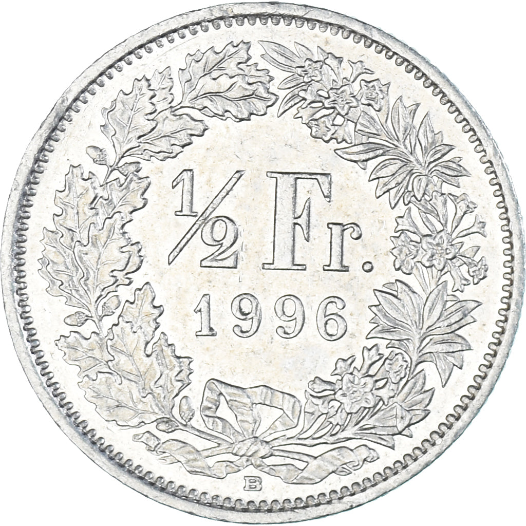 Munten, Zwitserland, 1/2 Franc, 1996