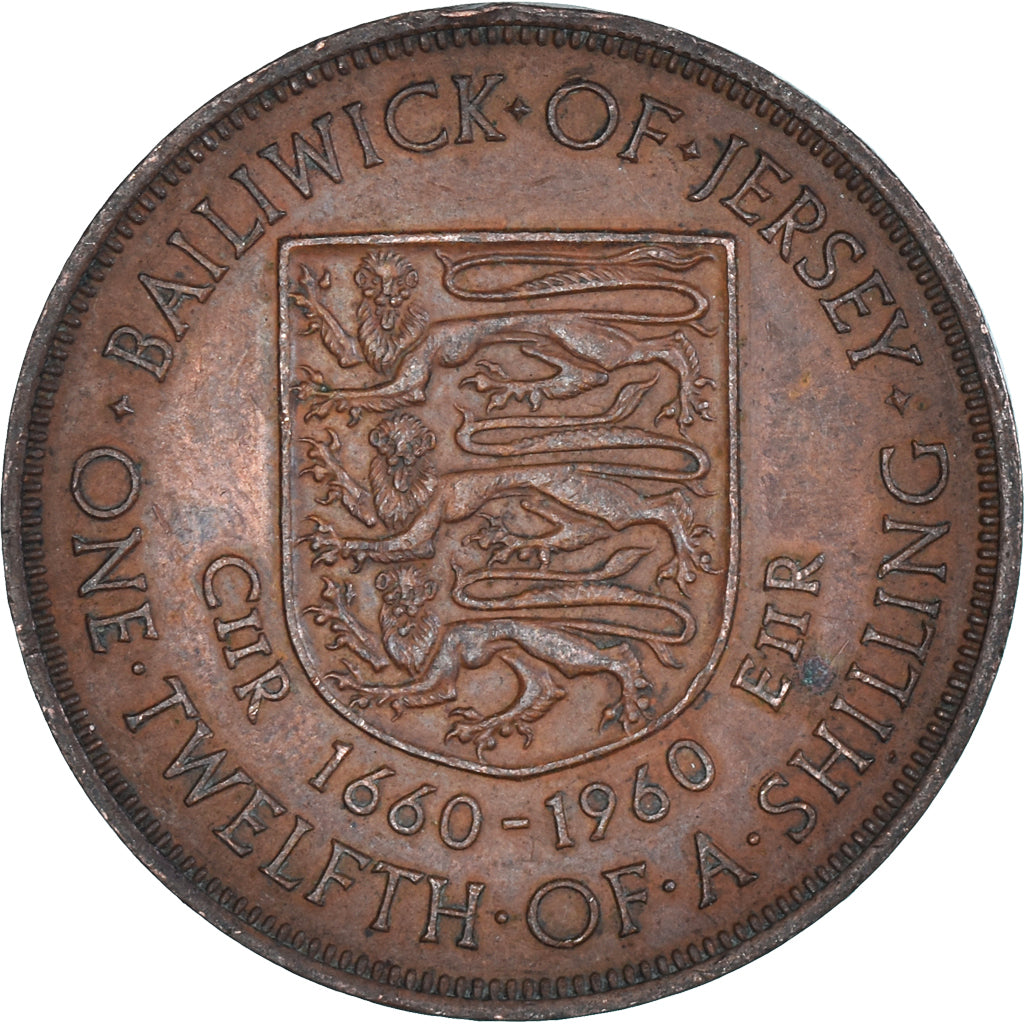 Munten, Jersey, 1/12 Shilling, 1960