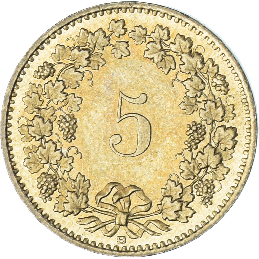 Munten, Zwitserland, 5 Rappen, 1990