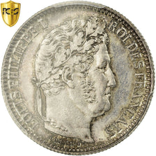 Moneda, Francia, Louis-Philippe, 2 Francs, 1848, Paris, PCGS, MS62, EBC+, Plata