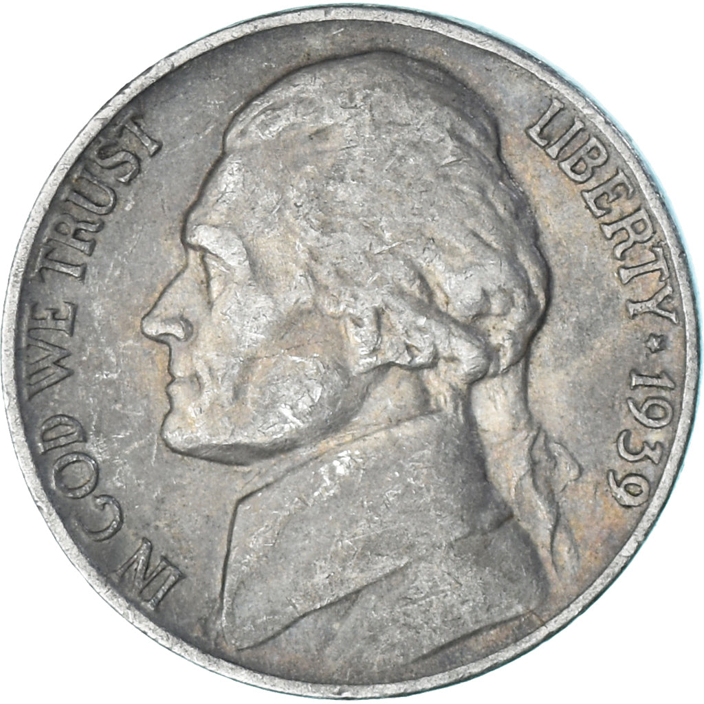 Moeda, Estados Unidos da América, 5 Cents, 1939