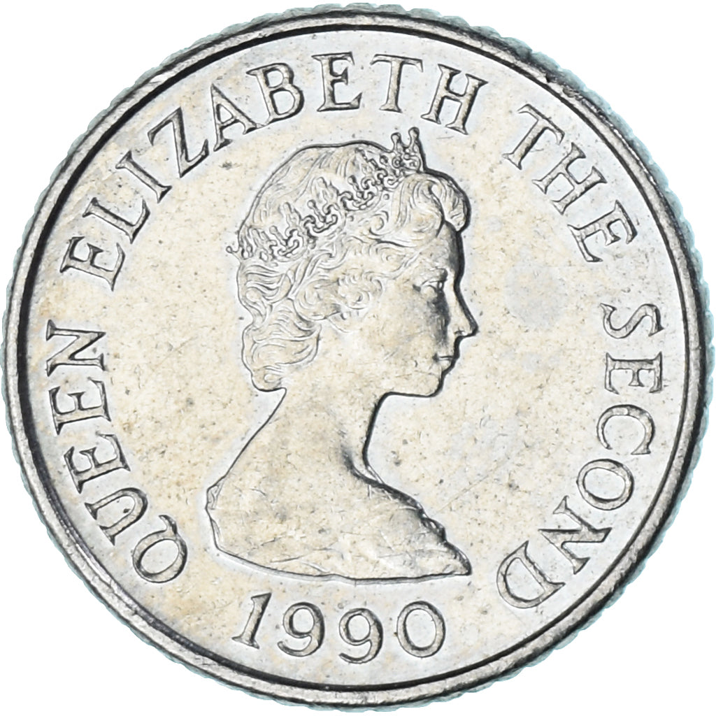 Moeda, Jersey, 5 Pence, 1990