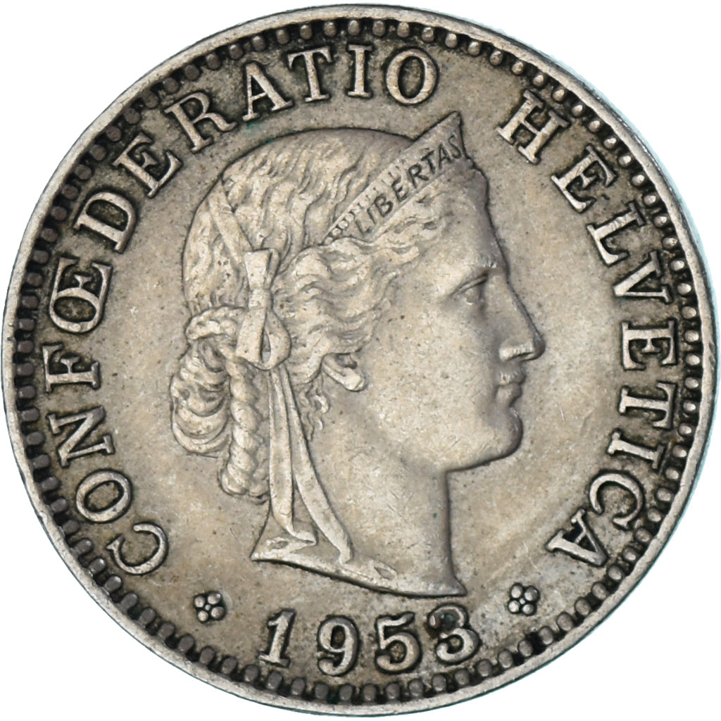 Coin, Switzerland, 20 Rappen, 1953