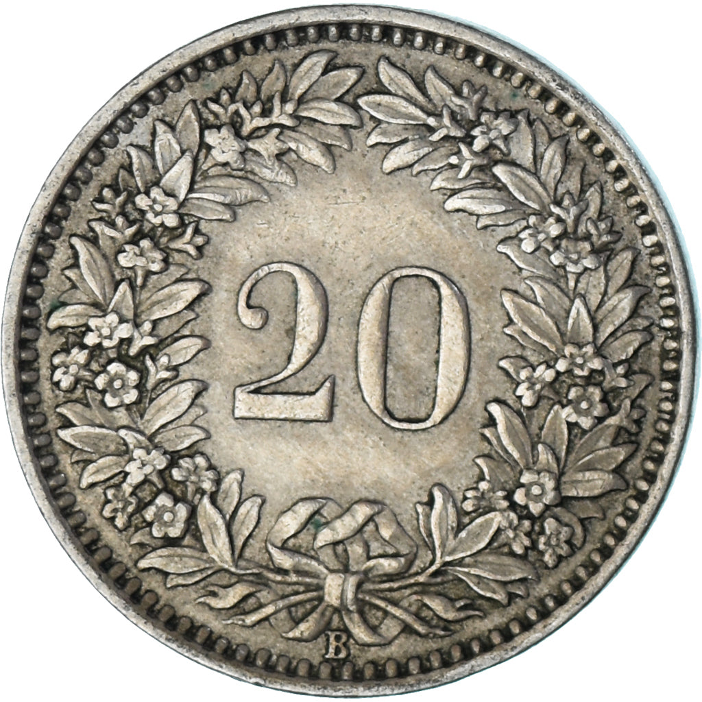 Coin, Switzerland, 20 Rappen, 1953