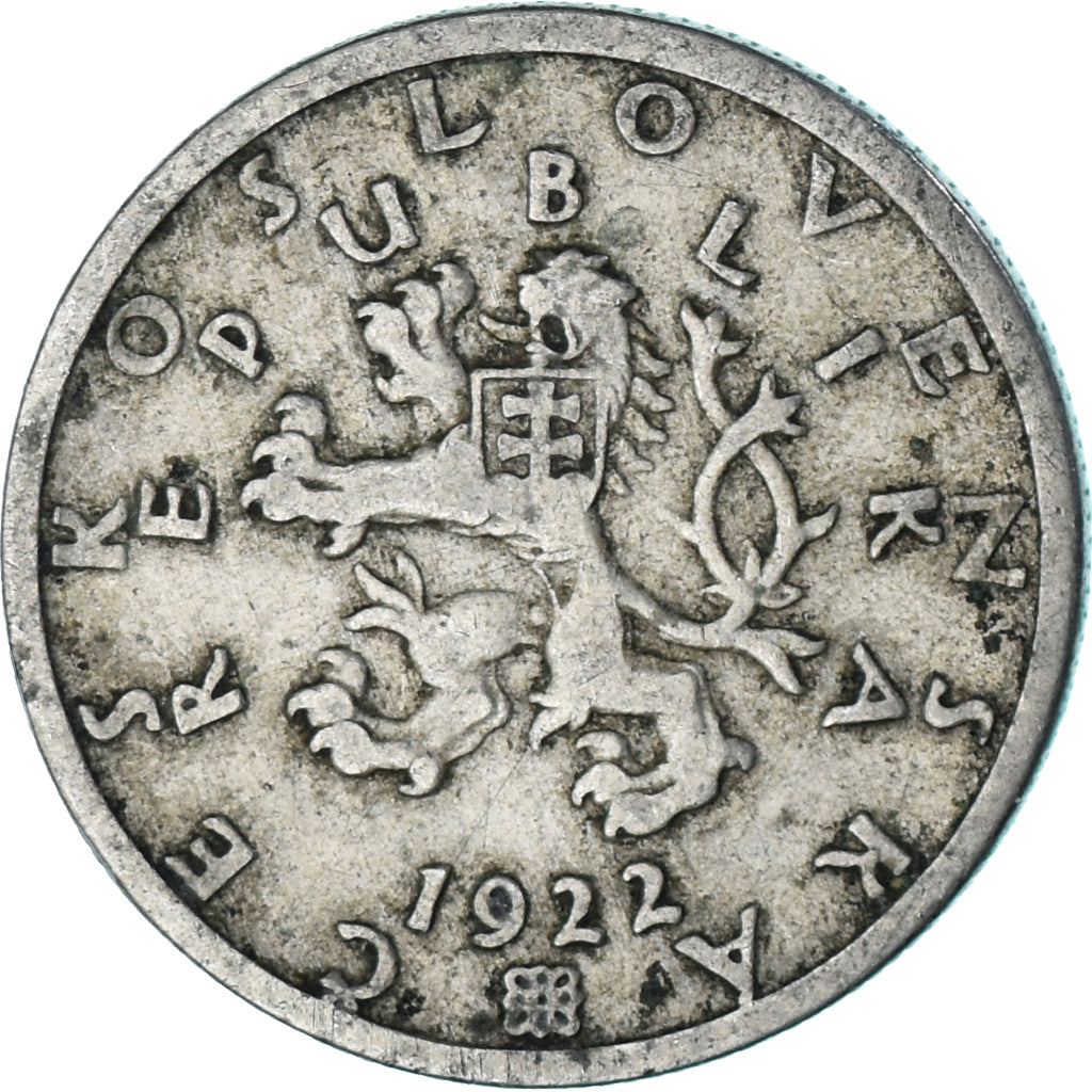 Moneda, Checoslovaquia, 50 Haleru, 1922