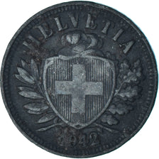 Coin, Switzerland, 2 Rappen, 1942
