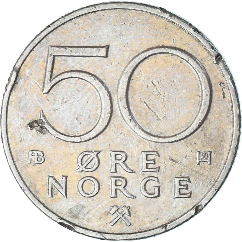 Monnaie, Norvège, 50 Öre, 1977