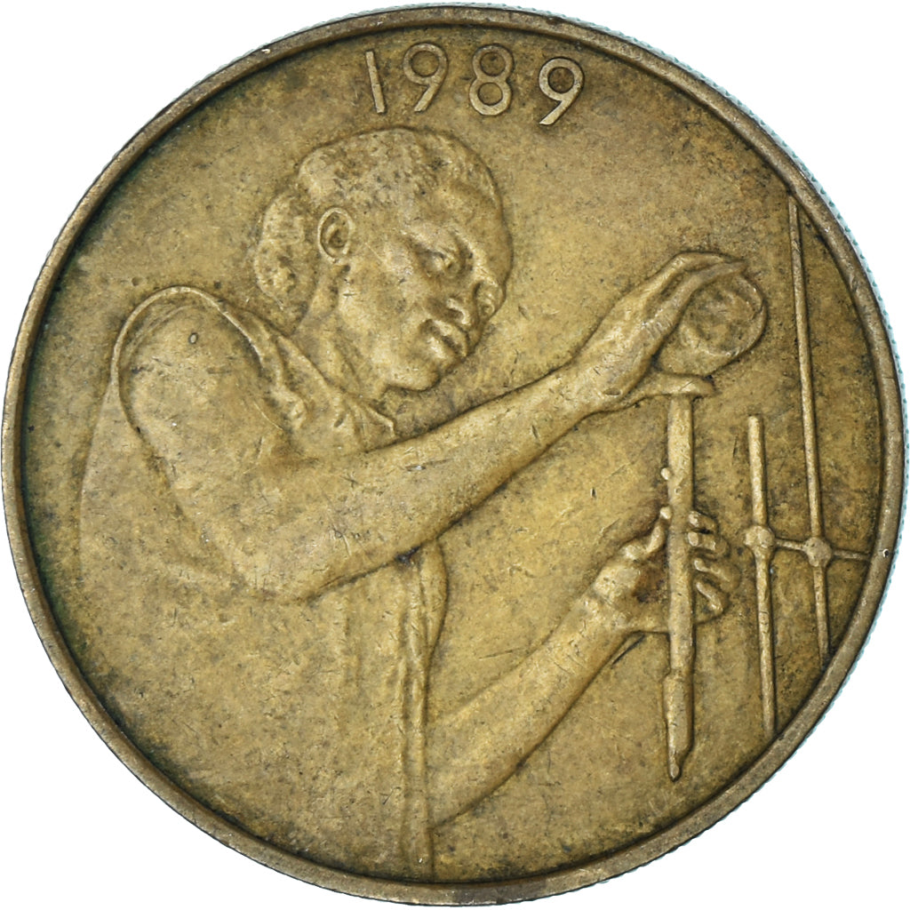 Moneda, Estados del África Occidental, 25 Francs, 1989