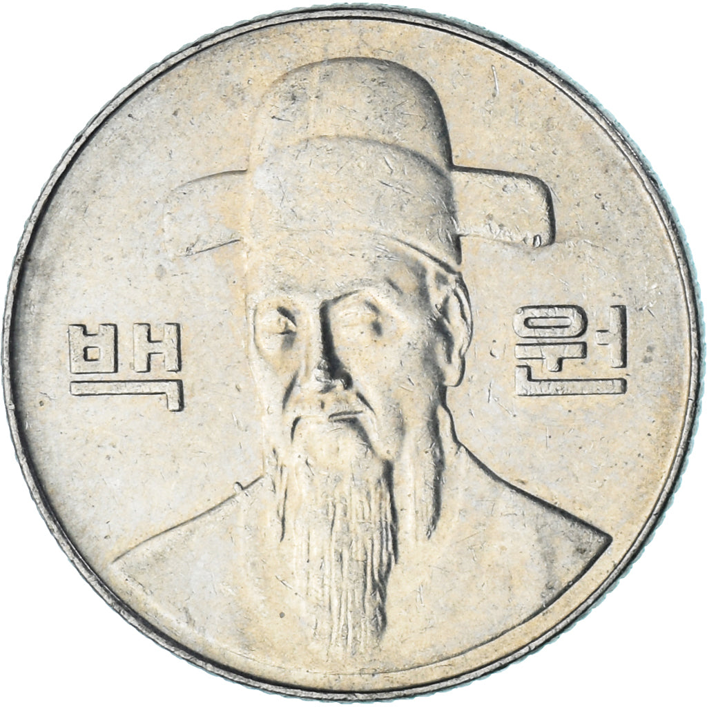 Moneta, Corea, 100 Won, 2001