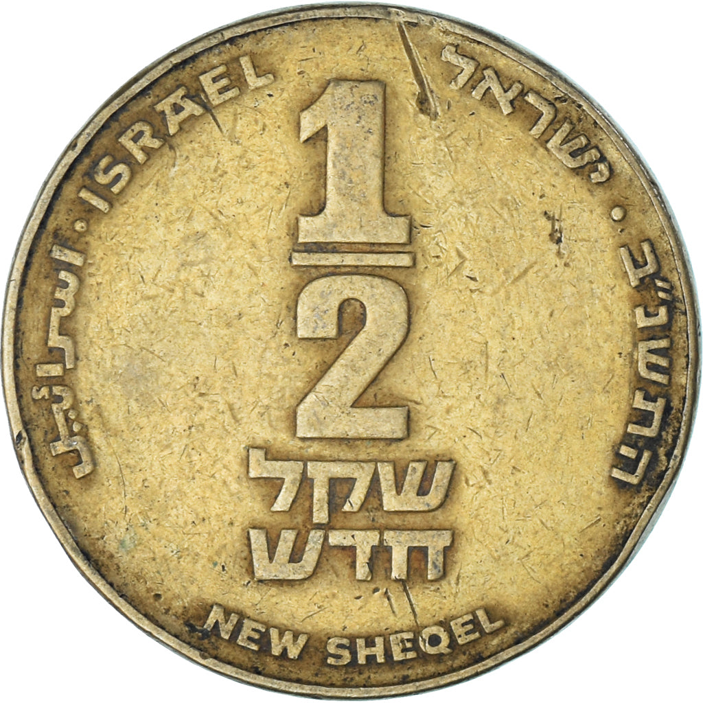 Coin, Israel, 1/2 New Sheqel, 1992
