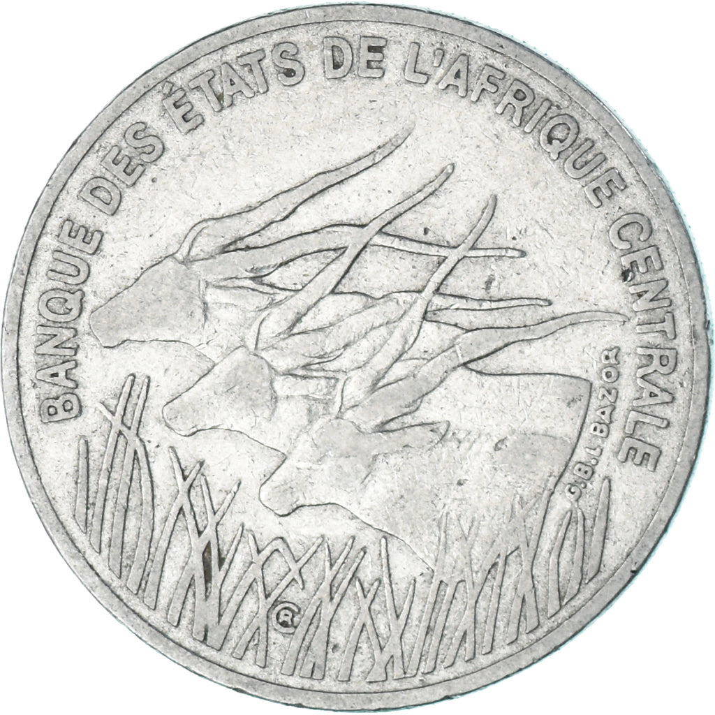 Moneta, Państwa Afryki Środkowej, 100 Francs, 1998