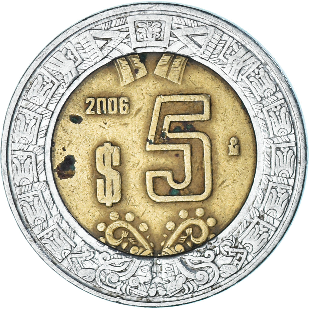 Moneda, México, 5 Pesos, 2006
