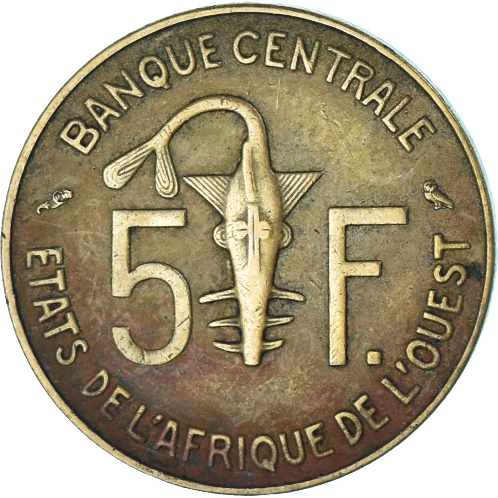 Coin, West African States, 5 Francs, 1967