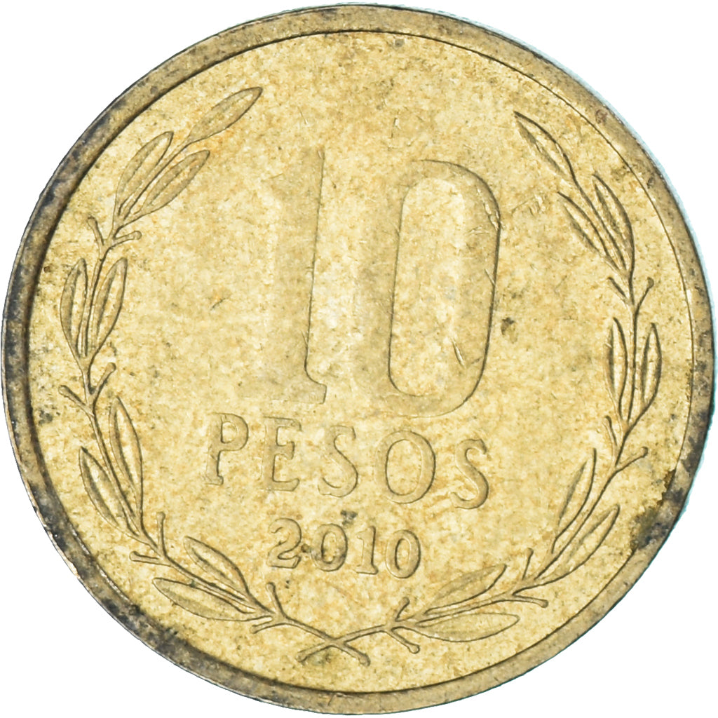 Münze, Chile, 10 Pesos, 2010